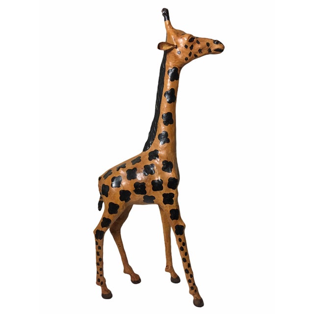 Vintage Leather-Clad Giraffe Figurine For Sale - Image 12 of 12