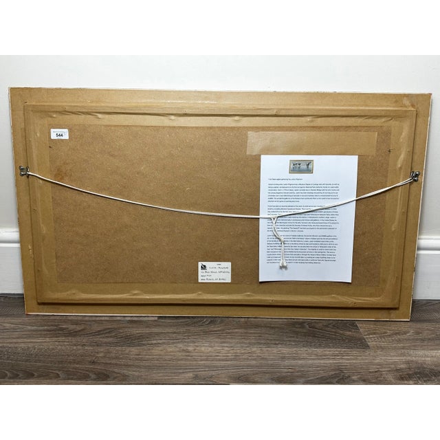 Vintage Realist Painting of North American Bald Eagles Gathering Fishing by Justin Prigmore For Sale - Image 4 of 13