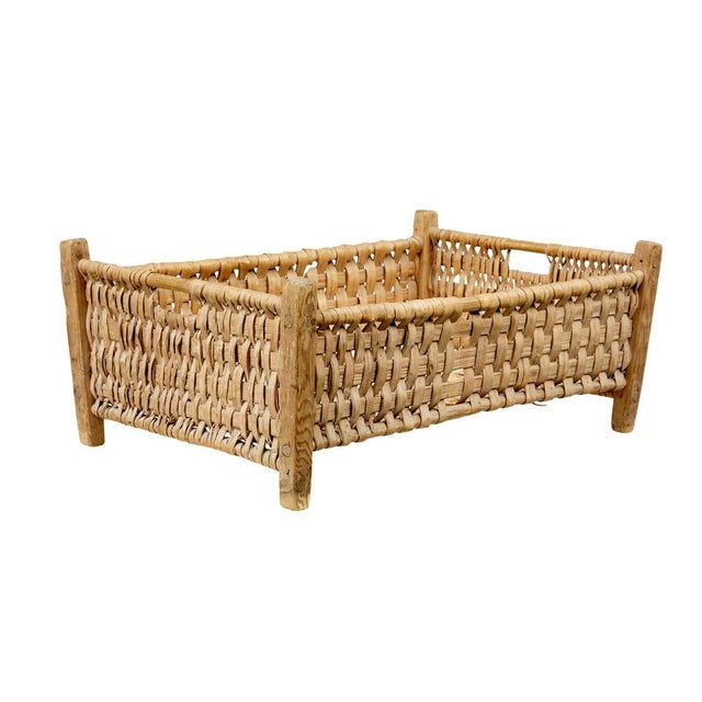 Late 19th Century Swedish Hand-Woven Pine Basket, 1890s For Sale - Image 9 of 9