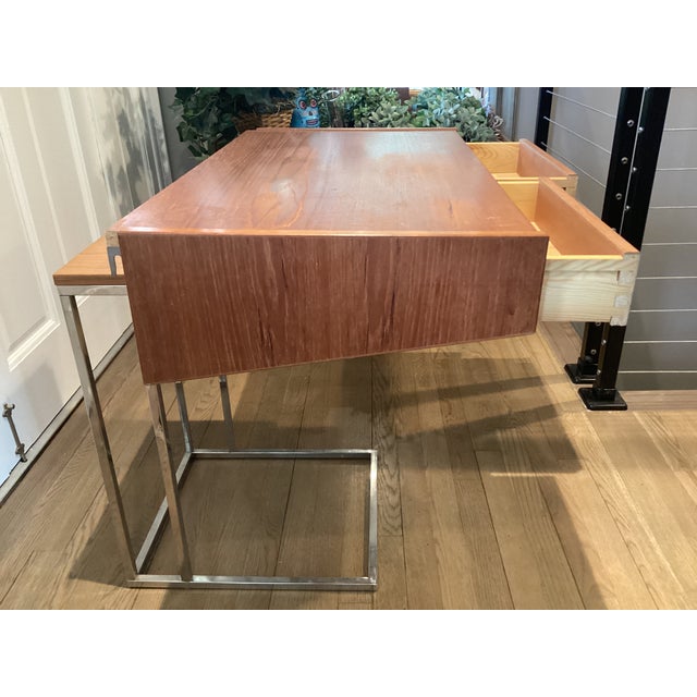 1970s Midcentury Modern Teak Hanging Cabinet or Drawer or Floating Shelf For Sale - Image 4 of 14