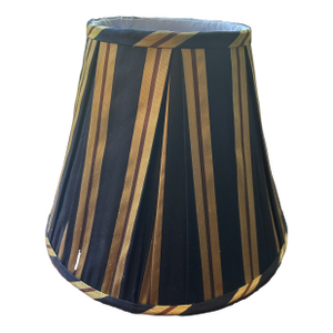 Pleated Stripe Silk Lampshade