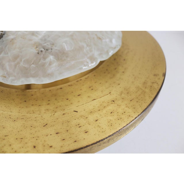 Mid-Century Italian Flush Mount in Brass and Murano Glass by Angelo Brotto for Esperia, 1960s For Sale - Image 9 of 18