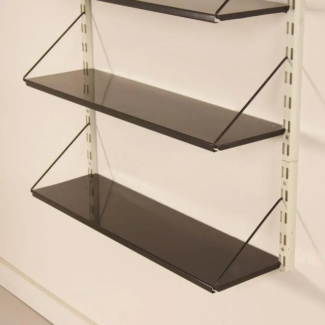 Black Pilastro Wall System & Bookcase by Tjerk Reijenga, 1960s For Sale - Image 8 of 12
