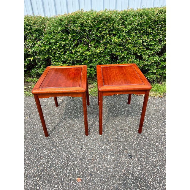 Wood 1970’s Alberts Tibro Style Scandinavian Rosewood Side Tables - a Pair For Sale - Image 7 of 12