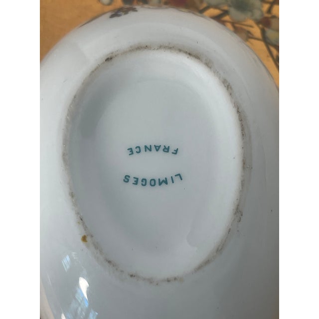 1950s 1950s Limoges France Porcelain Egg Box With Lilly of the Valley For Sale - Image 5 of 5