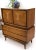Wood Diamond Front Walnut Mid-Century Modern Double High Chest Dresser For Sale - Image 7 of 13