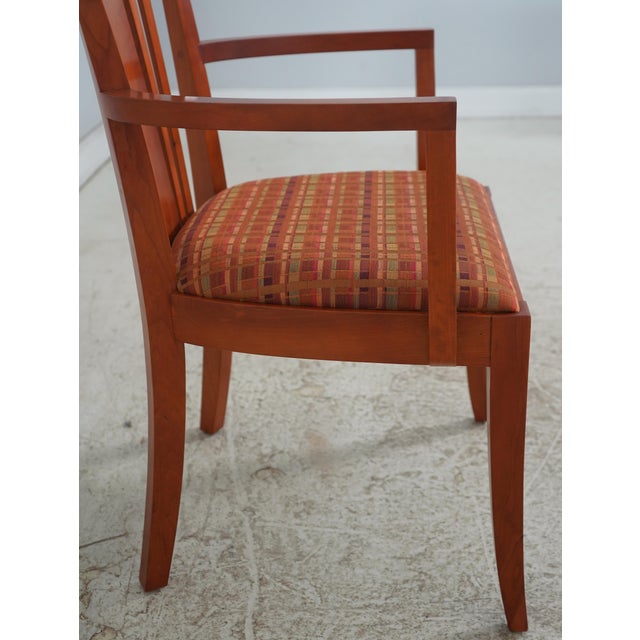 Set of 8 Stickley Cherry Dining Room Chairs For Sale - Image 11 of 18