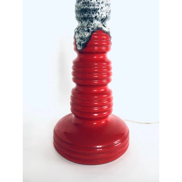 Art Pottery Fat Lava Ceramic Lamp Base, West Germany, 1960s For Sale - Image 4 of 8