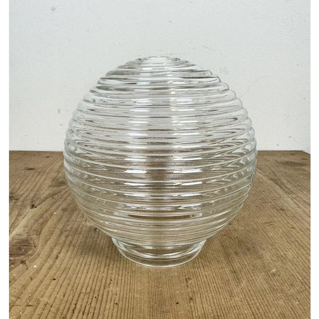 Industrial Bakelite Pendant Light with Ribbed Glass, 1970s For Sale - Image 10 of 12
