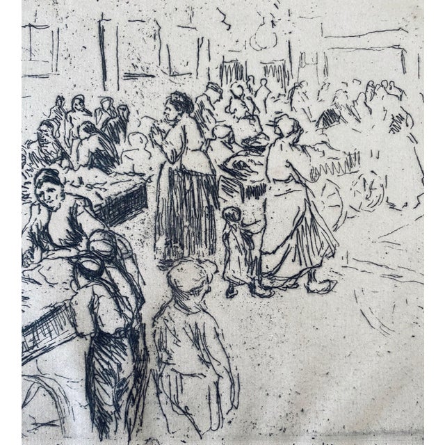 Max LiebermannGerman Impressionist Marketplace Etching, 1928 For Sale In Miami - Image 6 of 10