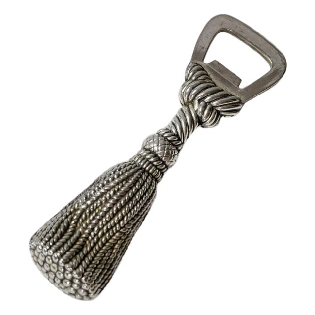 Vintage Silver-Plated Tassel Bottle Opener from Silea, France, 1970s For Sale