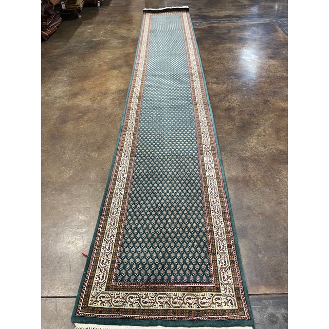 1990s Handwoven Persian Style Indian Rug 2'8" X 16'0"