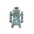 1980s Chinese Rustic Oxidized Patina Buddha Guardian Deity Metal Buddha Statue For Sale - Image 5 of 8