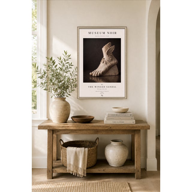 Traditional Atelier Aria Lumae Museum Noir the Winged Sandal Classical Hellenistic Sculpture Fine Art Gallery Board Print 16 X 24 For Sale - Image 3 of 18