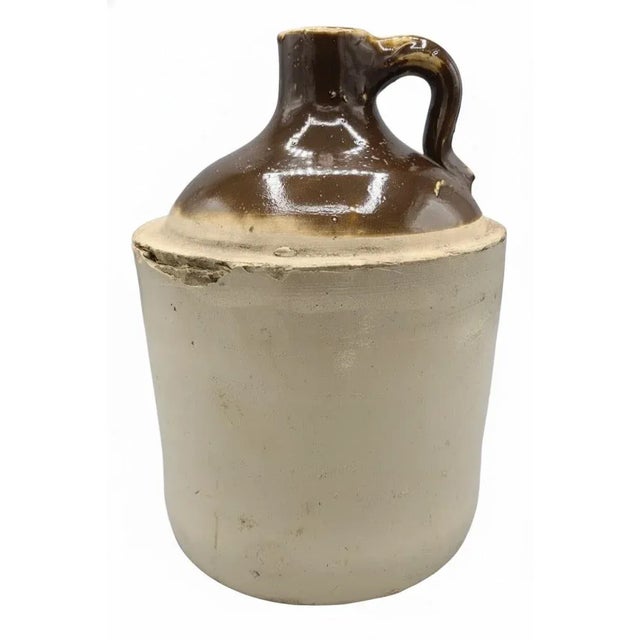 Early Antique Stoneware Whiskey Jug — Gray & Company, Spokane, Washington For Sale - Image 10 of 12