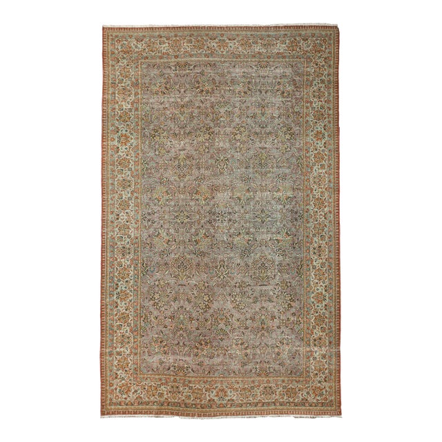 Vintage Traditional Hand-Knotted Wool Rug - 10'8" x 16'11" For Sale