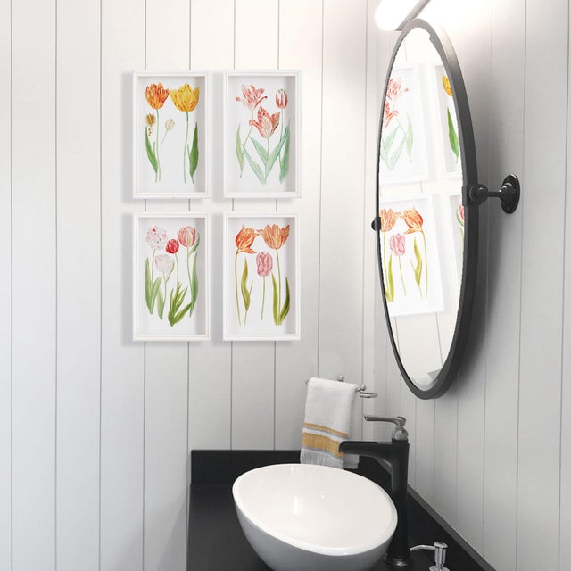 Arts & Crafts Tulip Prints, Set Of 4 For Sale - Image 3 of 3