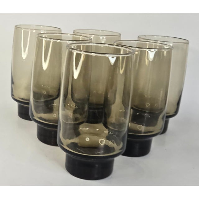 Mid 20th Century Vintage Tawny Footed Tumblers- Set of Six For Sale - Image 5 of 10
