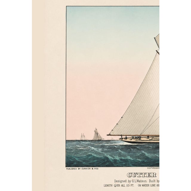 A striking celebration of nineteenth-century yacht racing, this vintage yacht print reproduction features the celebrated...