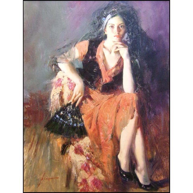 "Dreaming Madrid" Hand-embellished limited edition giclee printed on canvas by Pino Hand signed and embellished by the...