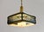 Metal Mid Century Malmö Metallvarufabrik Pendant Light Brass and Green Glass For Sale - Image 7 of 12