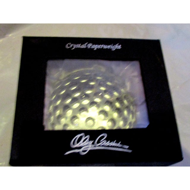 Oleg Cassini Crystal Art Glass Paper Weight For Sale - Image 10 of 10