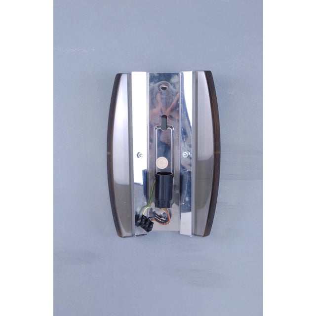 Smoked & Opaline Glass Sconces from Veca, 1970s, Set of 3 For Sale - Image 4 of 15