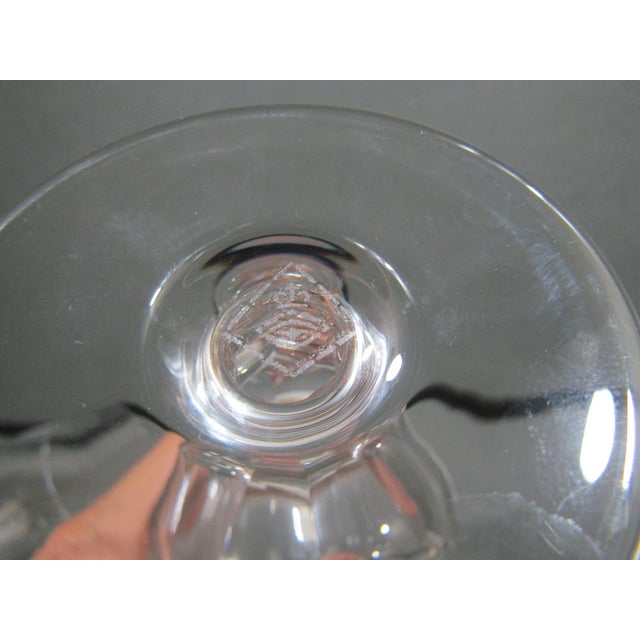 Vintage Josair Napoleon Cut Crystal Goblets, Set of 4, 6 3/4 In, 8 Oz For Sale - Image 9 of 9