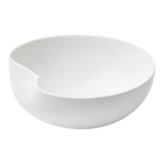 Tiffany & Co. Elsa Peretti Thumbprint Bowl Large White Bone China Made in Usa For Sale