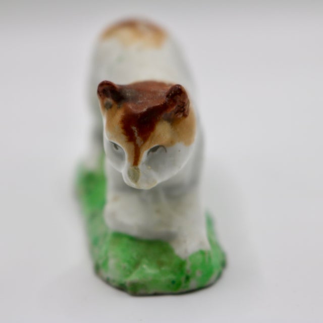 Staffordshire Early 19th Century English Staffordshire Pearlware Miniature Cat Figure For Sale - Image 4 of 8