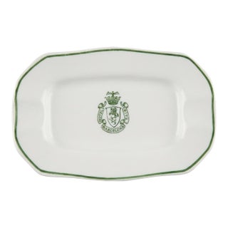Vintage Hotel Ritz Barcelona Ashtray — Green Crest Porcelain Hotelware, European Luxury Collectible to Remember a Special Trip! See Pics! For Sale