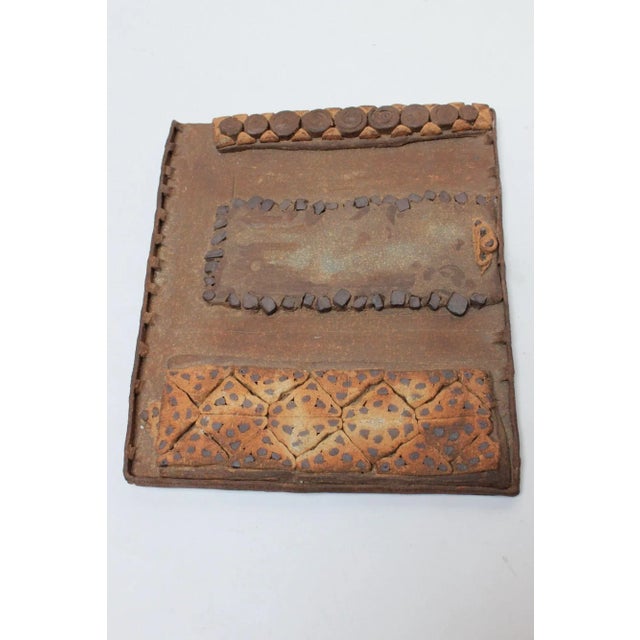 Mid-Century Modern Studio Stoneware Primitive Slab Sculpture For Sale - Image 3 of 10