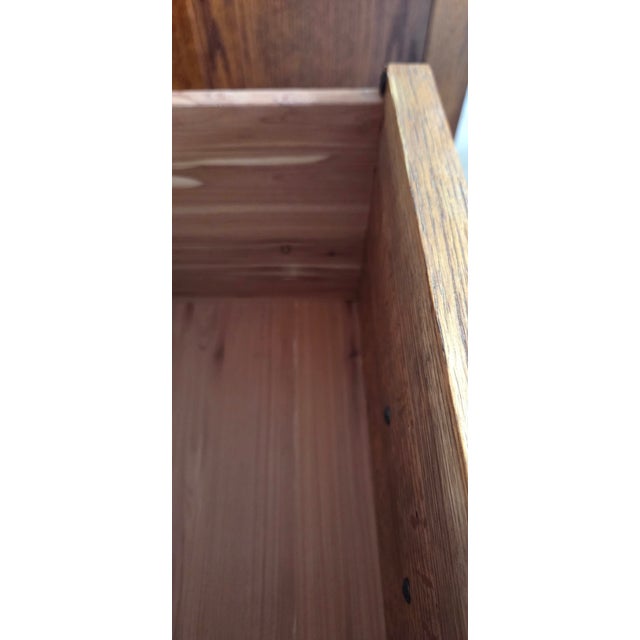 Restoration Hardware Cedar-Lined Mission Oak Tall Dresser/Cabinet For Sale - Image 4 of 9