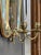 Wood Pair of 20th Century Italian Giltwood Etched Mirror Two-Light Sconces For Sale - Image 7 of 8
