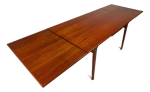 Danish Mid-Century Modern Expansion Dining Table Attributed to Johannes Andersen for Udlum Mobelfabrik in Teak, Denmark, C. 1960s