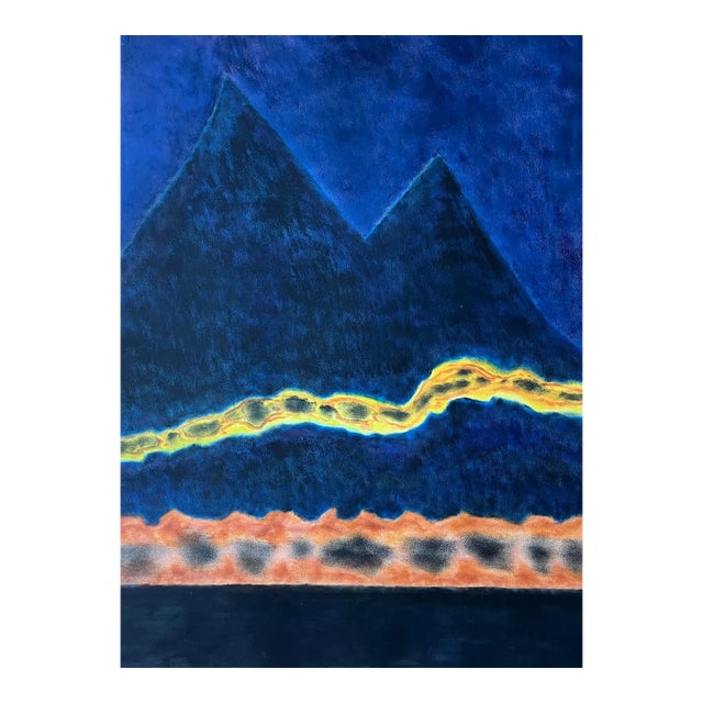 1988 "Hawai'i Ii" Abstract Landscape Drawing For Sale