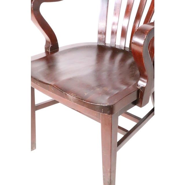 Pr. Vintage Bank of England Jury Chairs by the Marble & Shattuck Furniture Company For Sale - Image 17 of 18