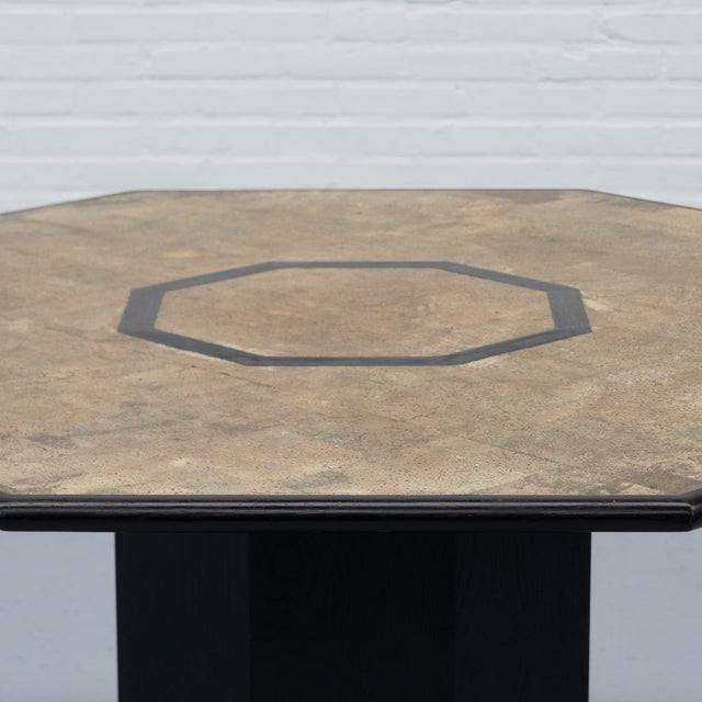 Octagonal Cork Dining Table, Italy, 1980s For Sale - Image 4 of 16