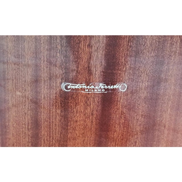 Wood Teak Desk with Brass Handles and Feet from Antonio Ferretti, Italy, 1960s For Sale - Image 7 of 10