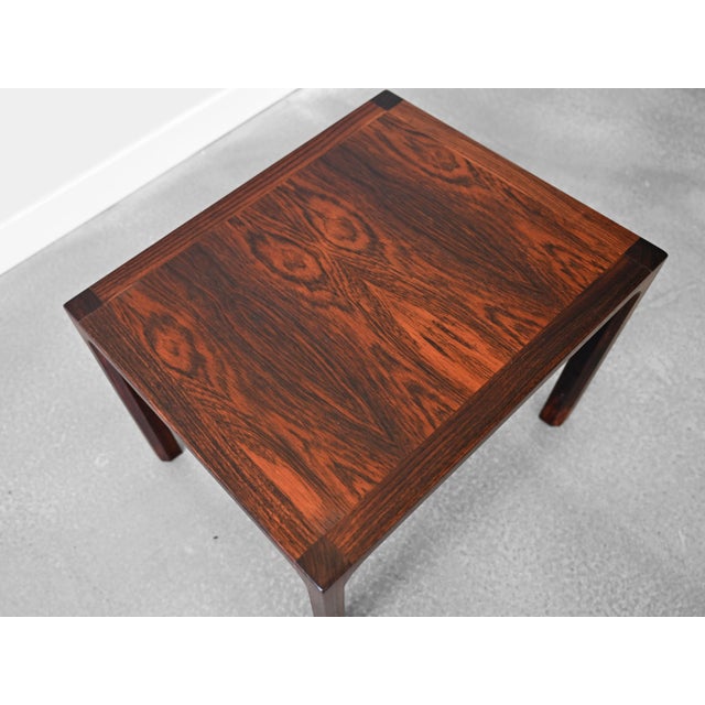 Rosewood Side Table by Kai Kristiansen for Vildbjerg Møbelfabrik For Sale In Detroit - Image 6 of 10
