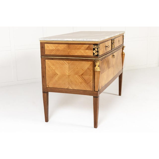 Antique Italian Yew and Cherrywood Commodes, 1700s, Set of 2 For Sale - Image 5 of 11