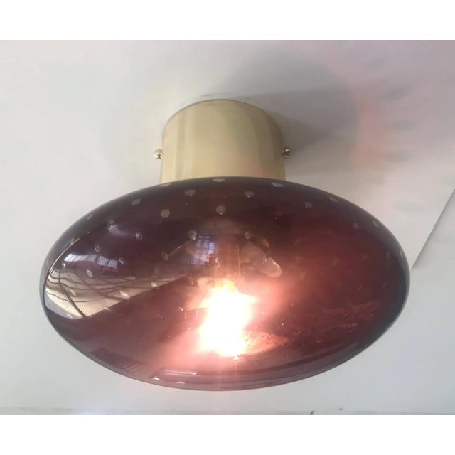 Fabio Ltd 21st Century Polished Brass and Amethyst Bubbles Uno Flush Mount by Fabio Ltd For Sale - Image 4 of 7