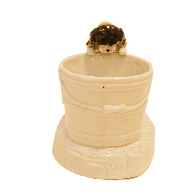 This very unique, German, porcelain match holder was made and hand painted in Germany. It features a highly-detailed,...