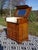 A Louis Philippe style dressing table or vanity unit. Made entirely of solid wood, with walnut burl veneer on the fronts,...