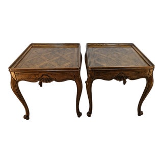 Mid 20th Century Baker Pair of French Country Side Tables For Sale