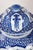 Early 20th Century Early 20th Century Vintage Blue White Temple Jar For Sale - Image 5 of 13