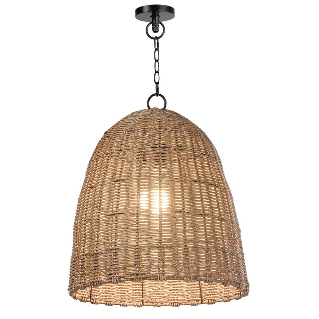 Traditional Regina Andrew Beehive Outdoor Pendant, Weathered Natural, Small For Sale - Image 3 of 8