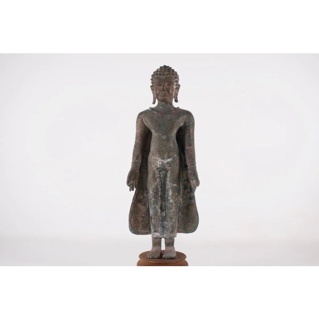 Môn Dvaravati Artist, Large Buddha, 1800s, Bronze For Sale - Image 15 of 15