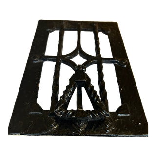 Antique Cast Iron Speakeasy Grate or Door Viewer For Sale