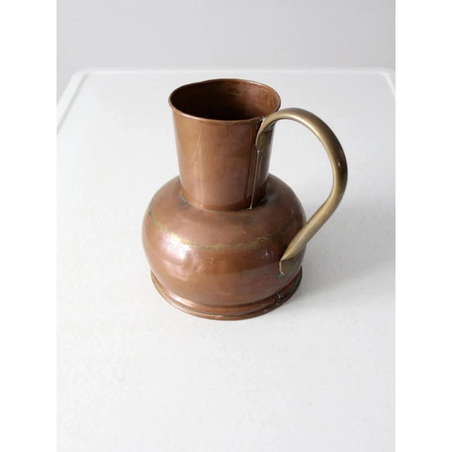 Antique Dutch Copper Ewer With Brass Handle For Sale - Image 9 of 13